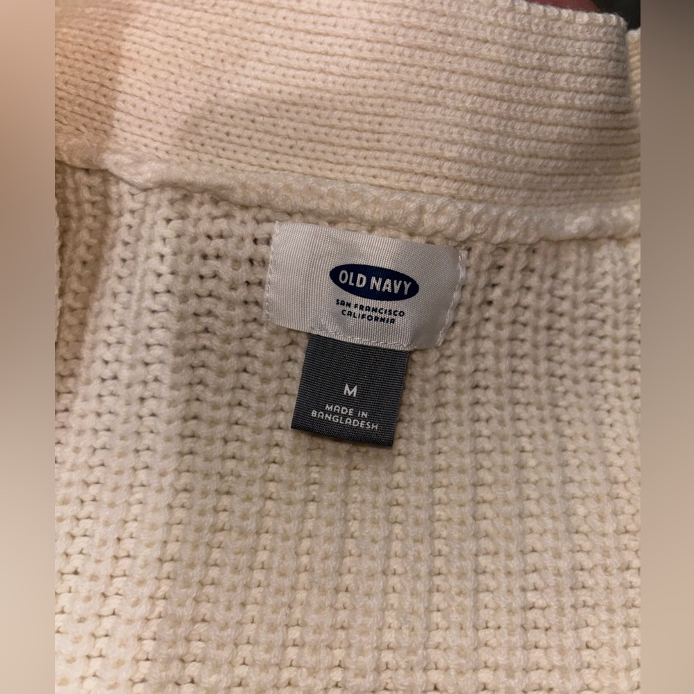 Old Navy Chunky Thick Knit Beige Open Front Coatigan/ Sweater/ Cardigan! (MED) - Picture 5 of 12